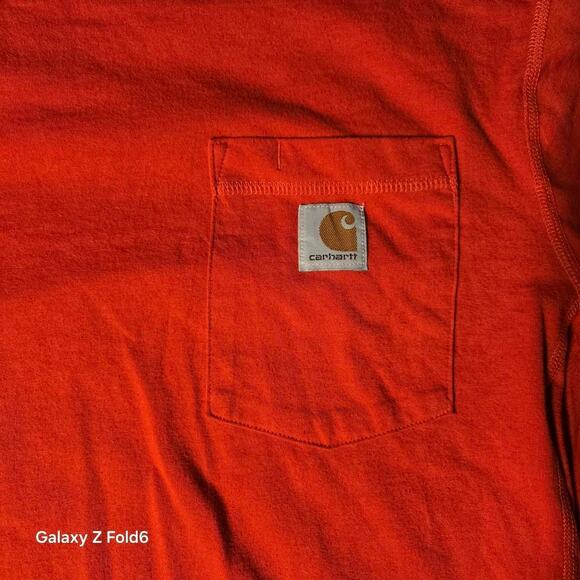 Carhartt force red pocket short sleeve size large tall - Picture 3 of 6
